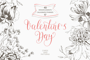 Valentine's Day. Romantic set