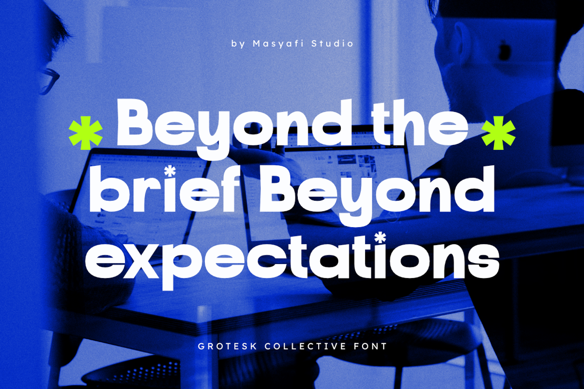 Grotesk Collective - Modern Sans Fon, a Sans Serif Font by Masyafi Studio (Photo 9 of 9)