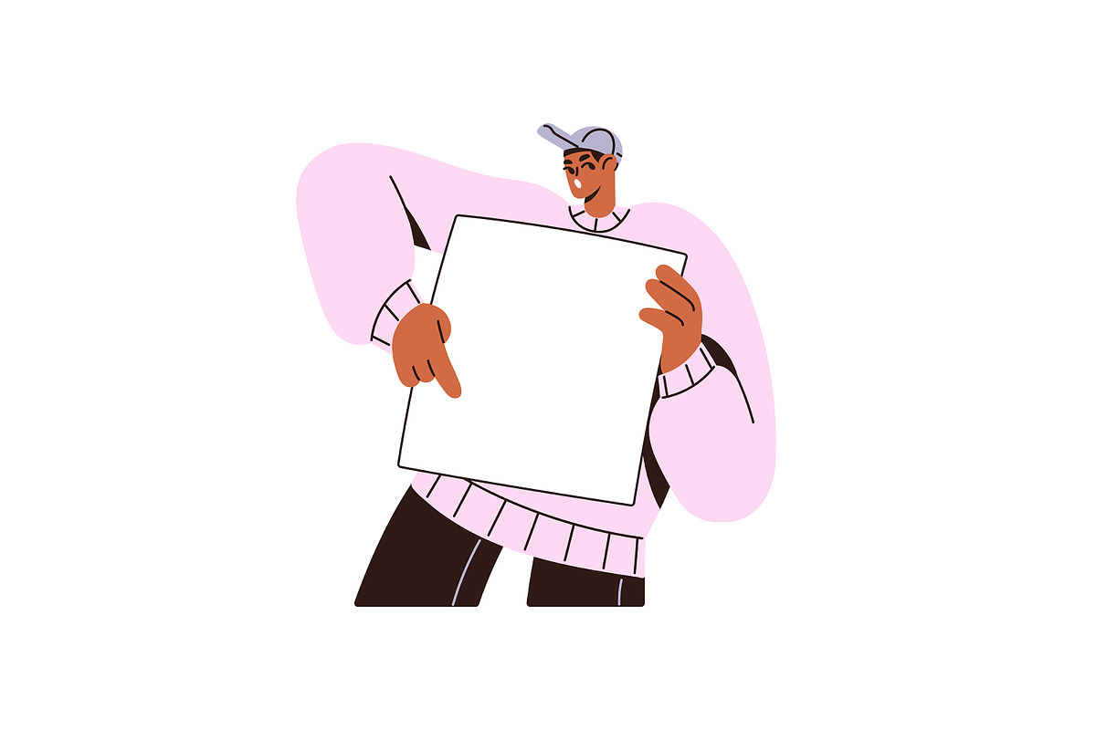 People with blank ad banners set, an Illustration by PaperTrident (Photo 11 of 17)