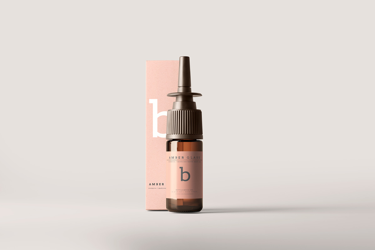 Nasal Spray Bottle Mockups, a Cups & Container Mockup by pmvch (Photo 3 of 20)