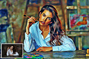 Realistic Oil Painting Art, an Action Add-On by U_Design (Thumbnail 3 of 11)
