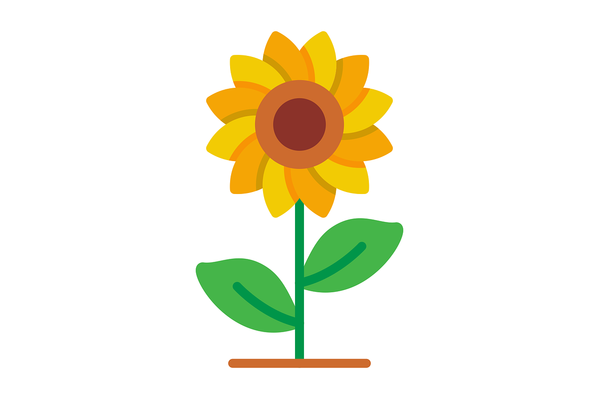 Sunflower Flat Icon, an Icon by Pexelpy (Photo 2 of 2)