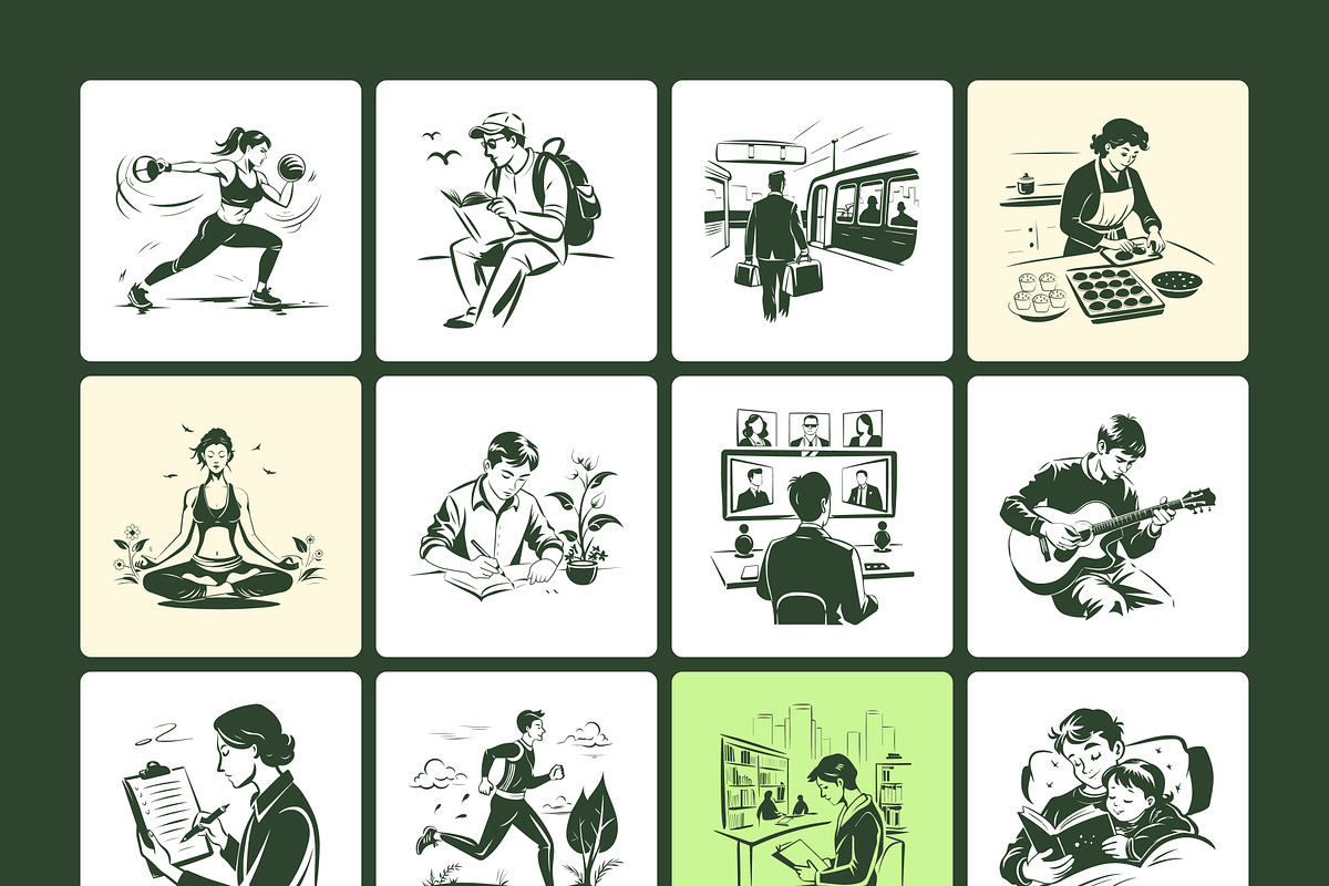 Hand Drawn Lifestyle Illustrations, a Person Illustration by Brickclay (Photo 9 of 9)