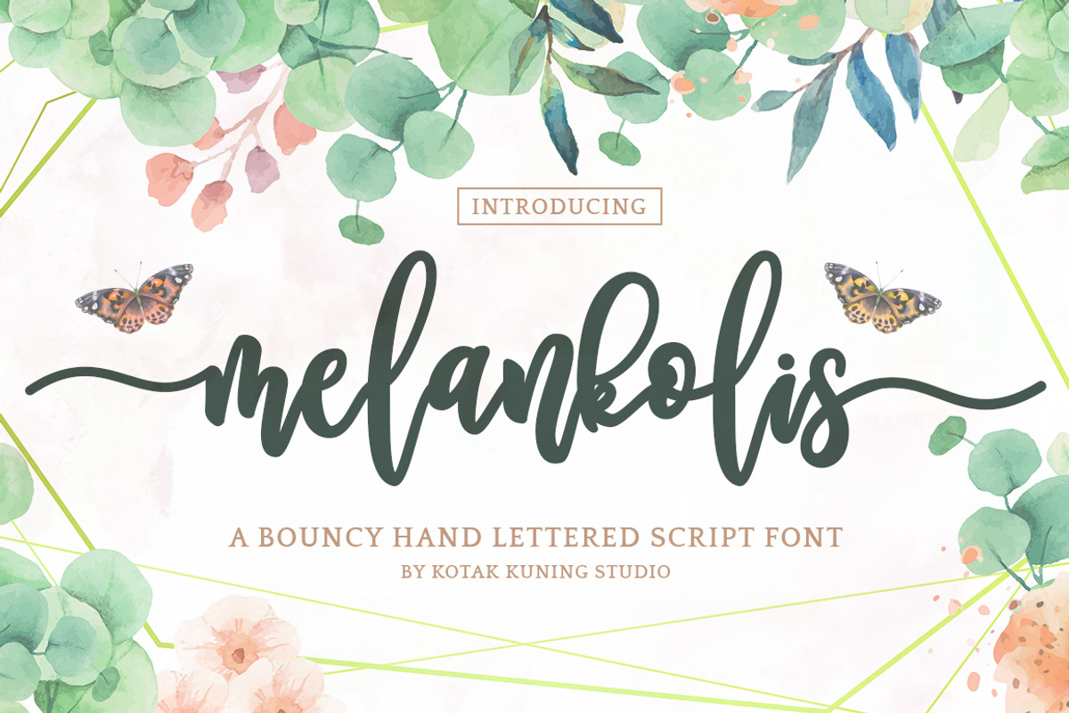 Melankolis - Bouncy Script Font