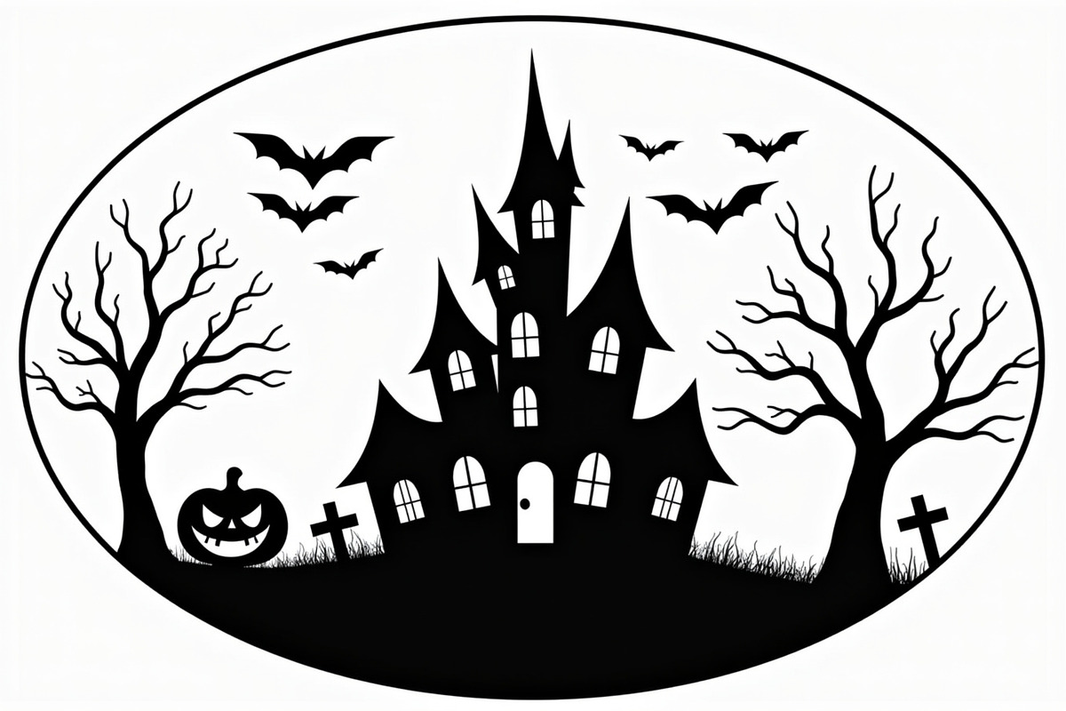 Haunted Halloween Silhouette bundle, an Illustration by BIPLOB EXPERT (Photo 7 of 9)