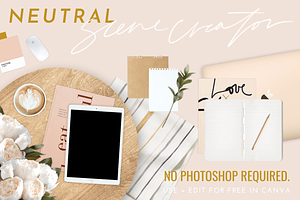 Neutral Tech Mockups + Scene Creator