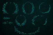 19 Botanical Ink Wreaths & Leaves, an Object Graphic by Christine Krahl (Thumbnail 5 of 8)