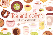 Cups of tea and coffee set, a Food Illustration by Good Studio (Thumbnail 1 of 2)