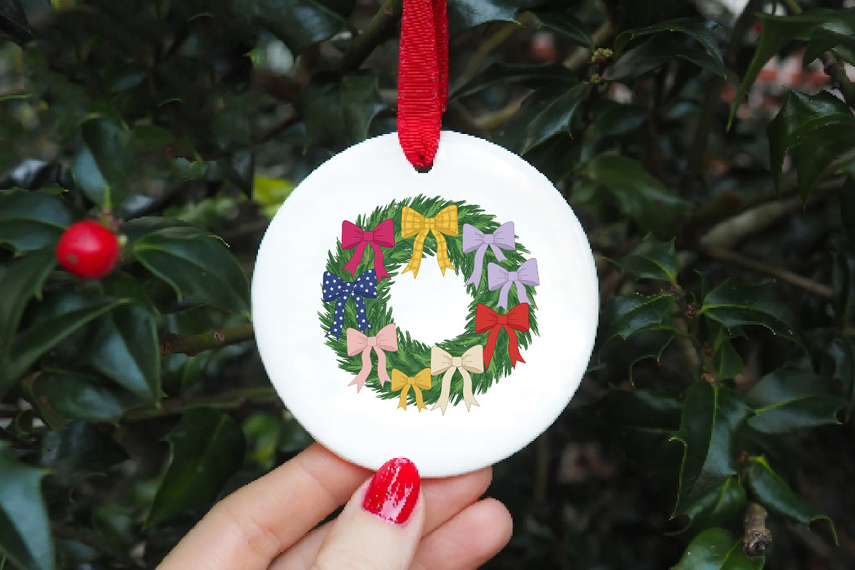 Christmas Wreath Colorful Hand Drawn, an Illustration by DreamArtGraphic (Photo 6 of 6)