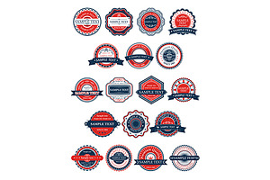 Circular Retro Badges Or Labels Set