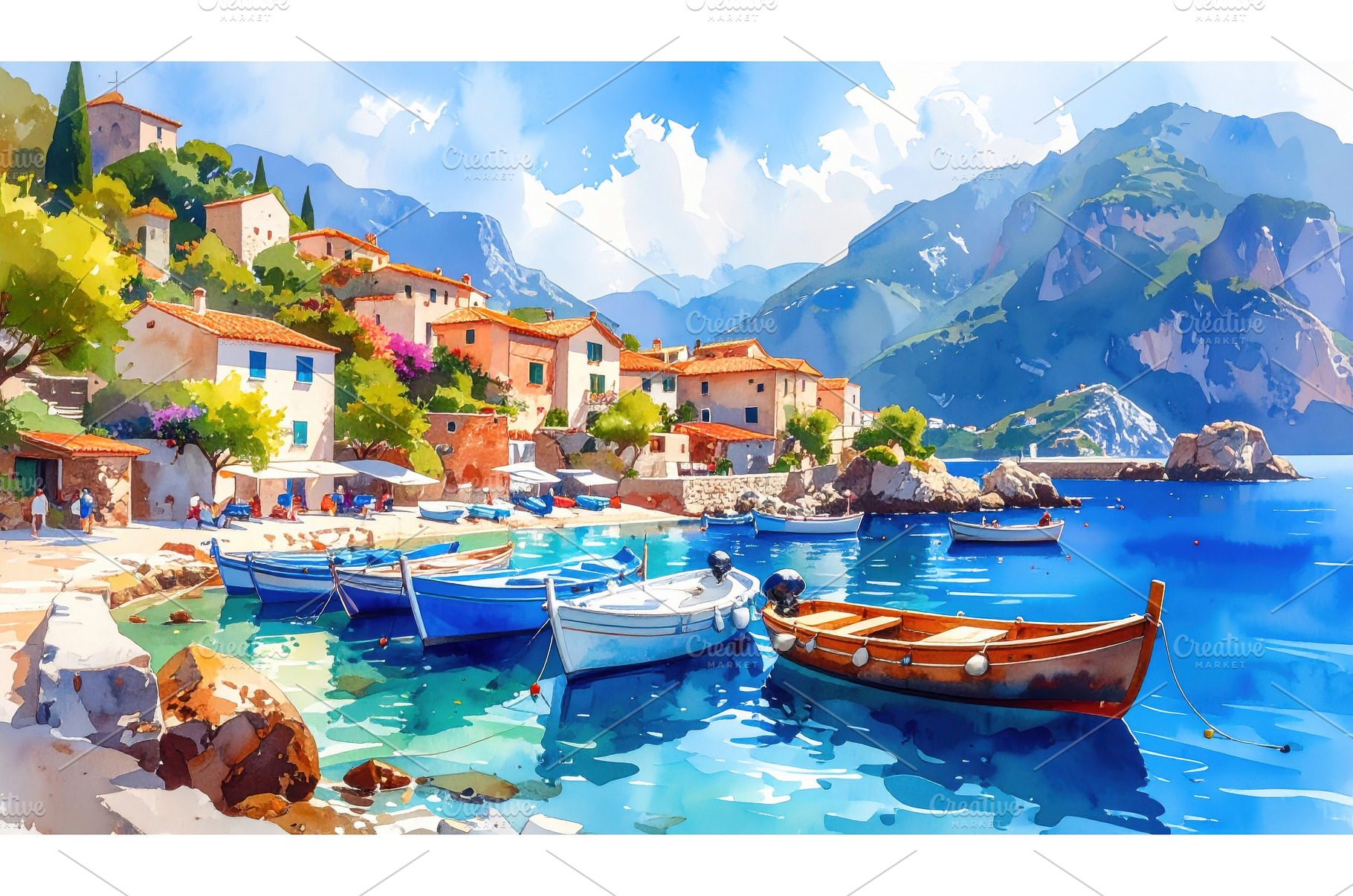 Charming coastal harbor scene in a, a Nature Photo by Igor Tichonow