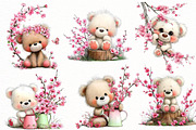 Whimsical spring teddy bear clipart, an Illustration by Designworld (Thumbnail 6 of 6)