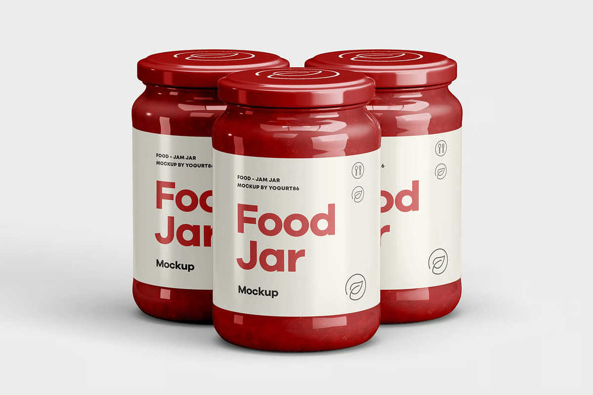 Food Jar Mock-up, a Packaging Mockup by zippypixelstudio (Photo 2 of 8)