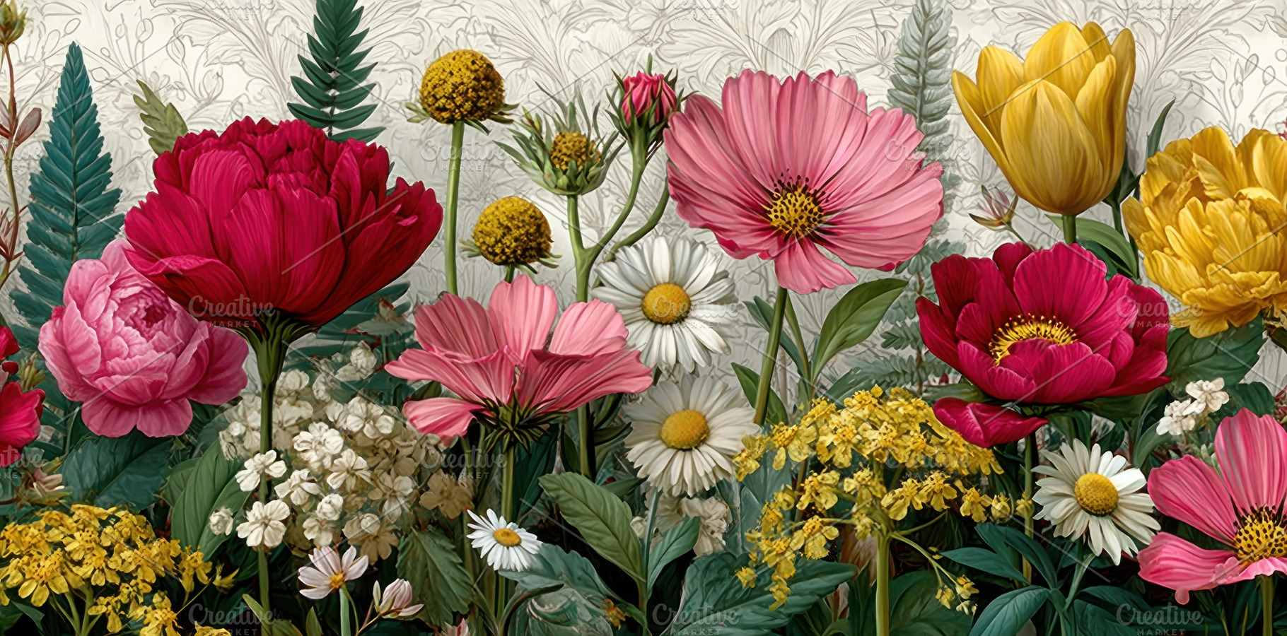 Colorful garden bouquet with red, pink, yellow, and white flower, a Nature Photo by José Manuel Gelpi