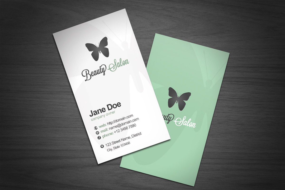 Beauty Salon Business Card, a Business Card Template by Rafael Oliveira (Photo 2 of 4)