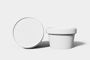 3d Two Ice Cream Paper Cups Mockup, a Cups & Container Mockup by The Rose Project (Thumbnail 3 of 3)