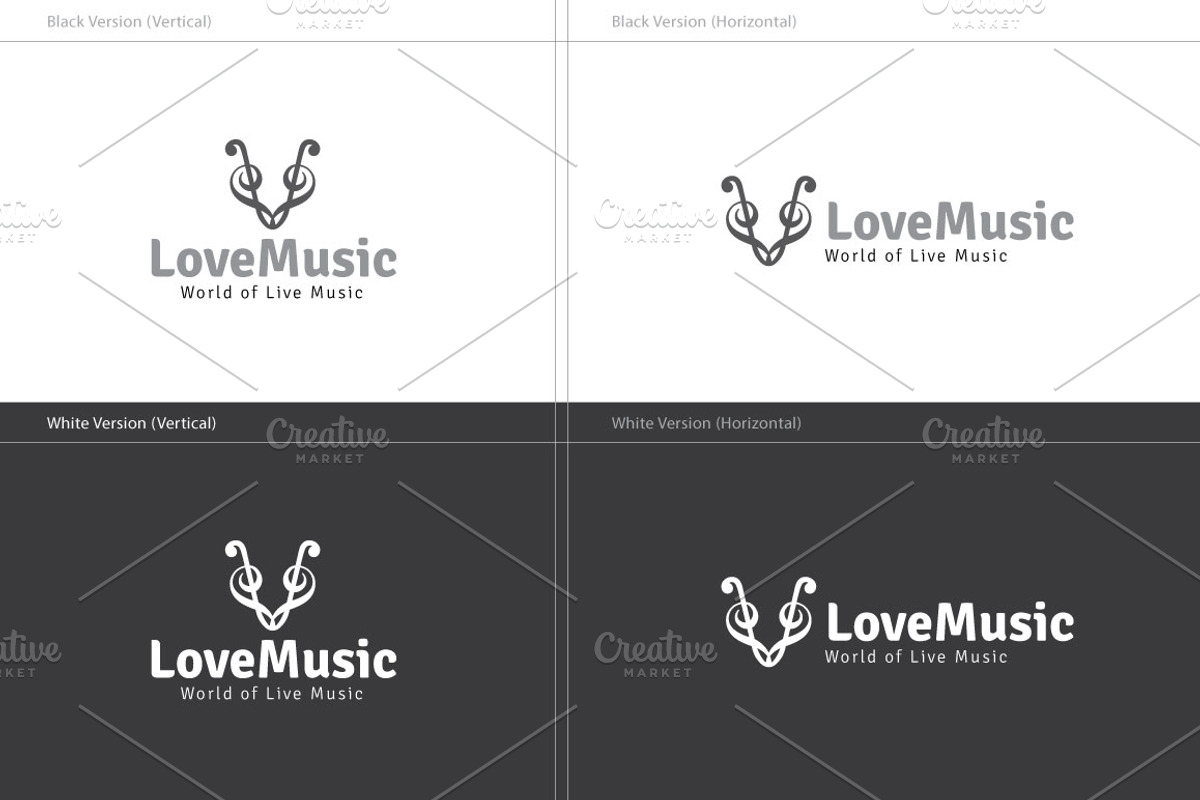 Love Music Logo, a Branding & Logo Template by ArtFusion (Photo 5 of 5)