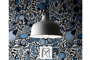 Endless Garden Yellow & Blue Pattern, a Pattern Graphic by Marta & Livonka (Thumbnail 5 of 14)