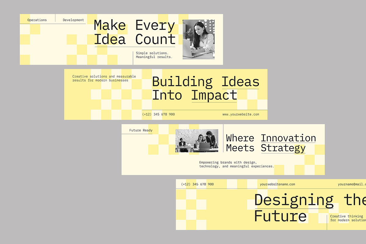 Yellow Minimal Linkedin Banner, a Social Media Template by Neermana (Photo 3 of 4)
