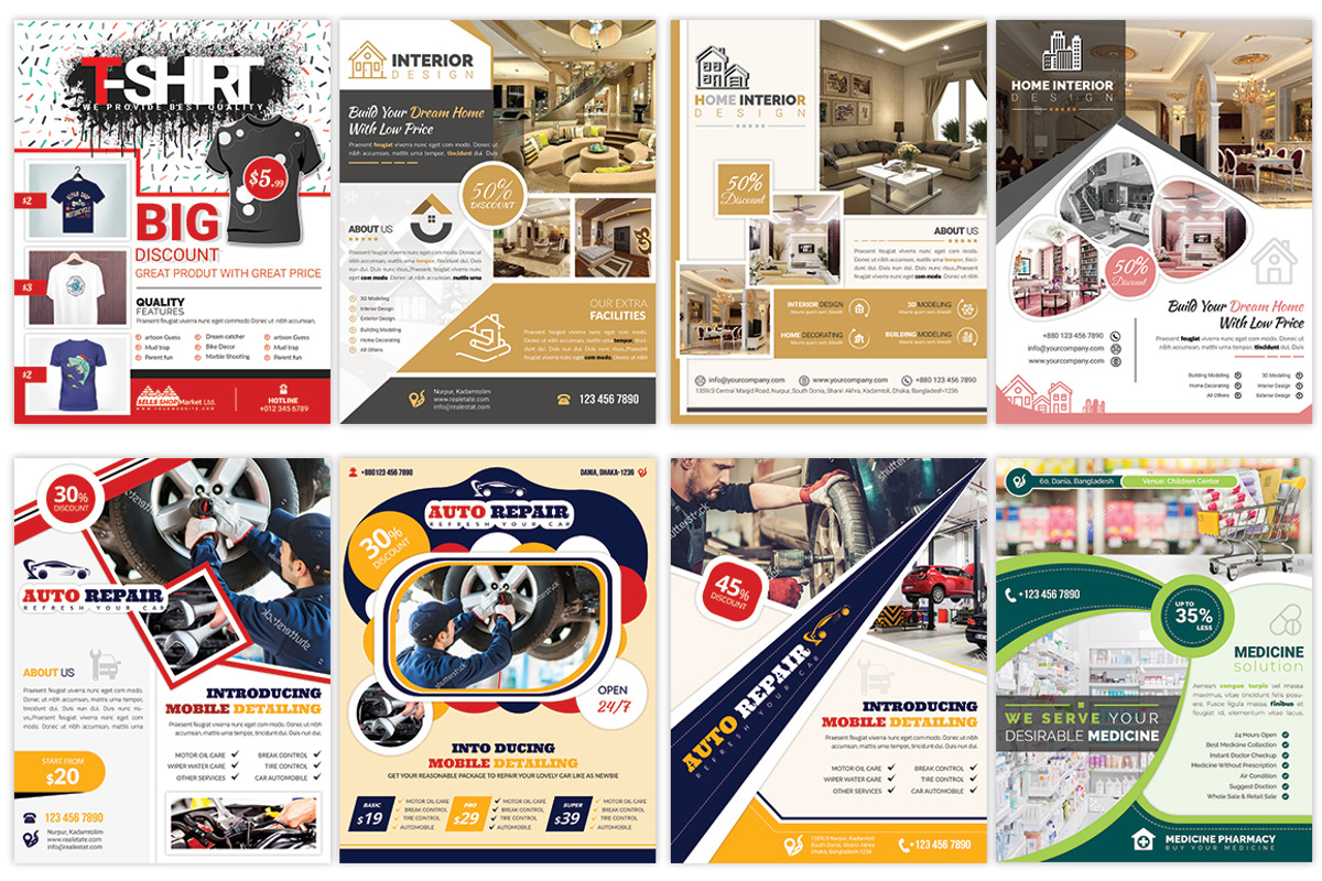 120 Business Flyers Bundle 99% OFF, a Flyer Template by Imagine Design Studio (Photo 16 of 17)