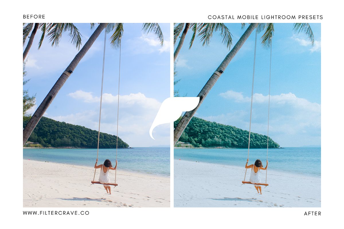 Coastal Mobile Lightroom Presets, an Action Add-On by Filtercrave (Photo 4 of 7)