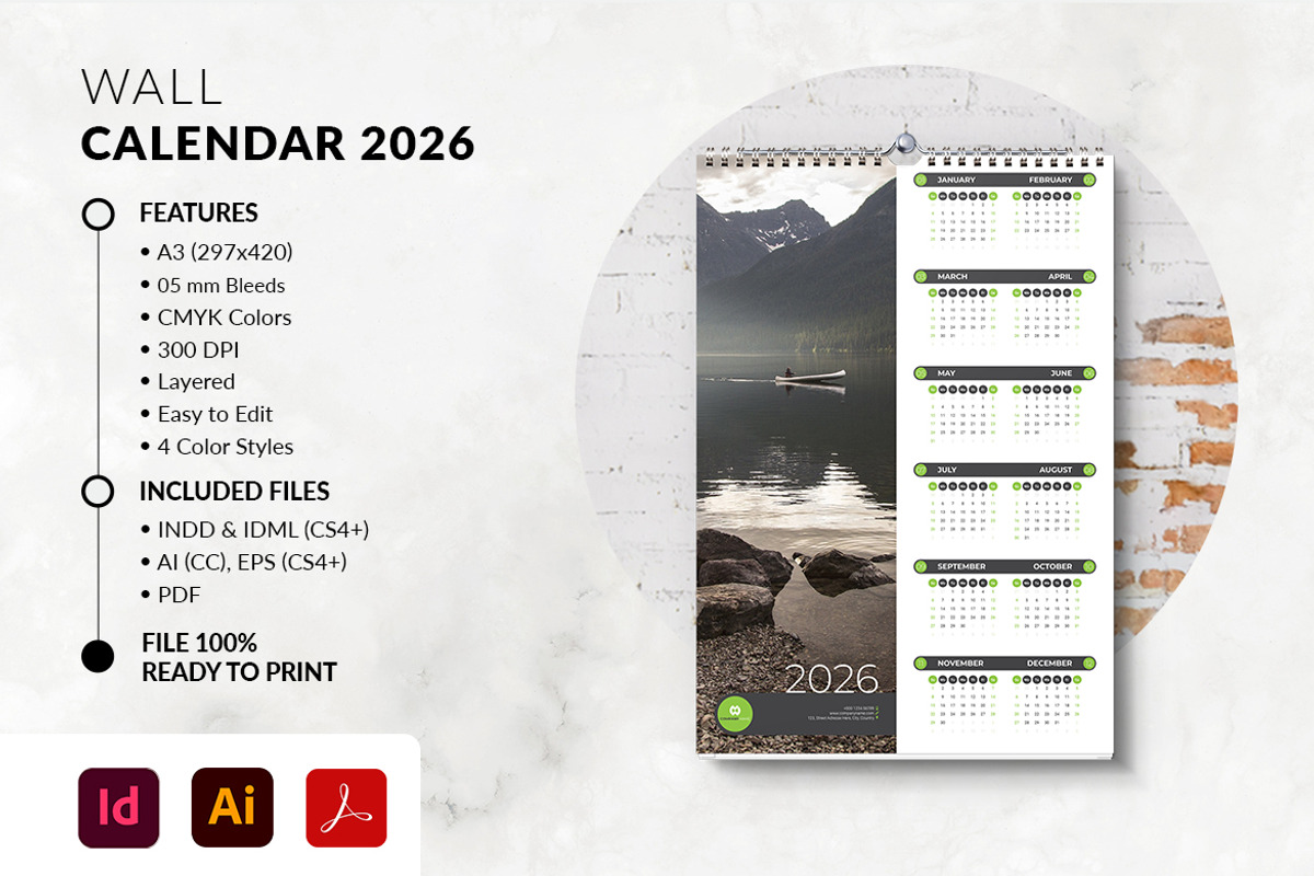 Excellent Wall Calendar 2026 preview 4