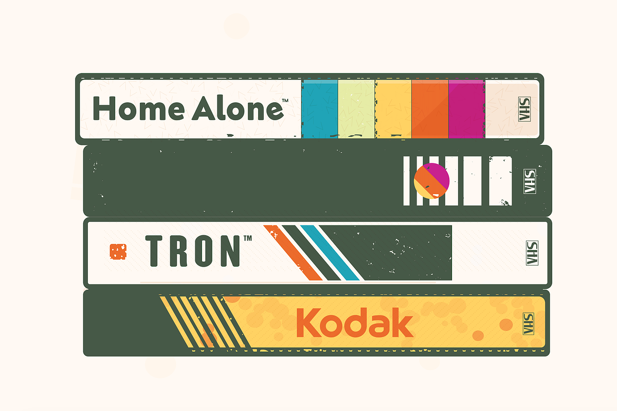 Never Forget VHS Tape Retro Stickers, an Object Illustration by Darts Lines (Photo 3 of 6)