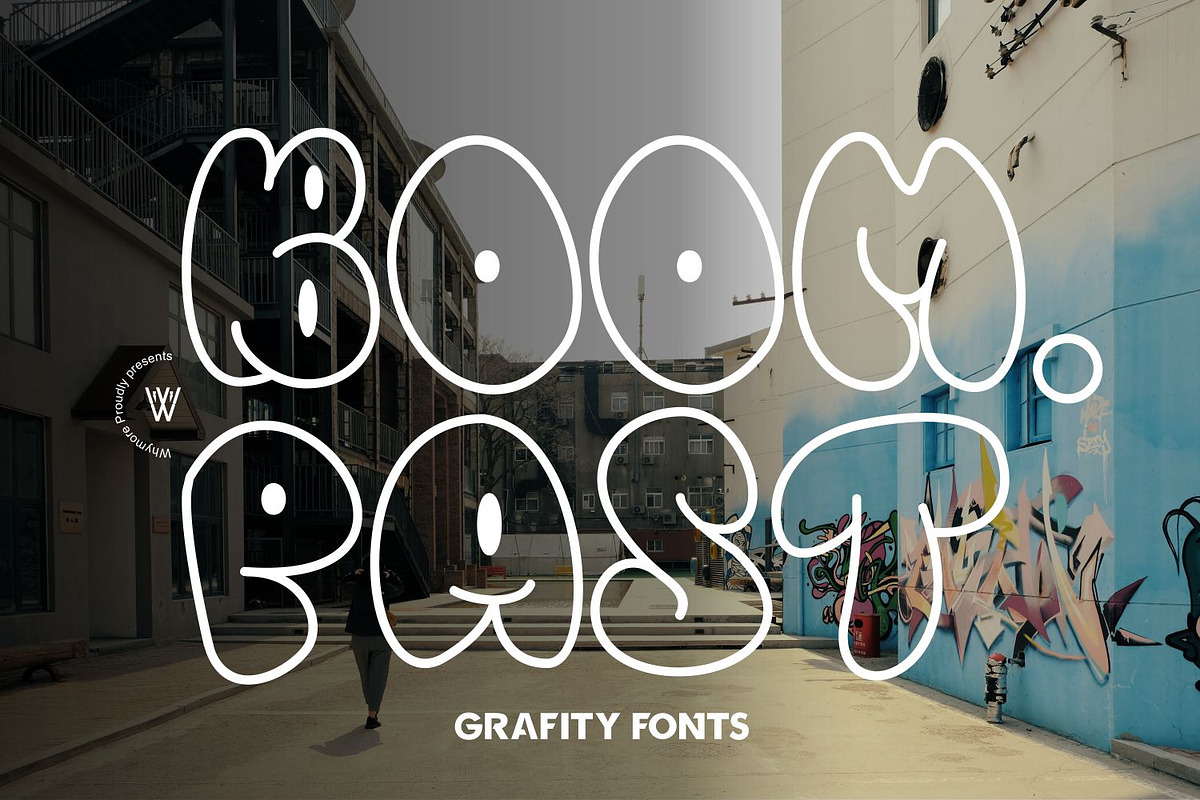 Boom Past Grafity Line Font, a Script Font by WhymoreArt (Photo 1 of 6)