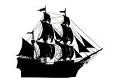 Sailboat, Cargo & Pirate Ship Bundle, an Illustration by hafijul (Thumbnail 3 of 9)