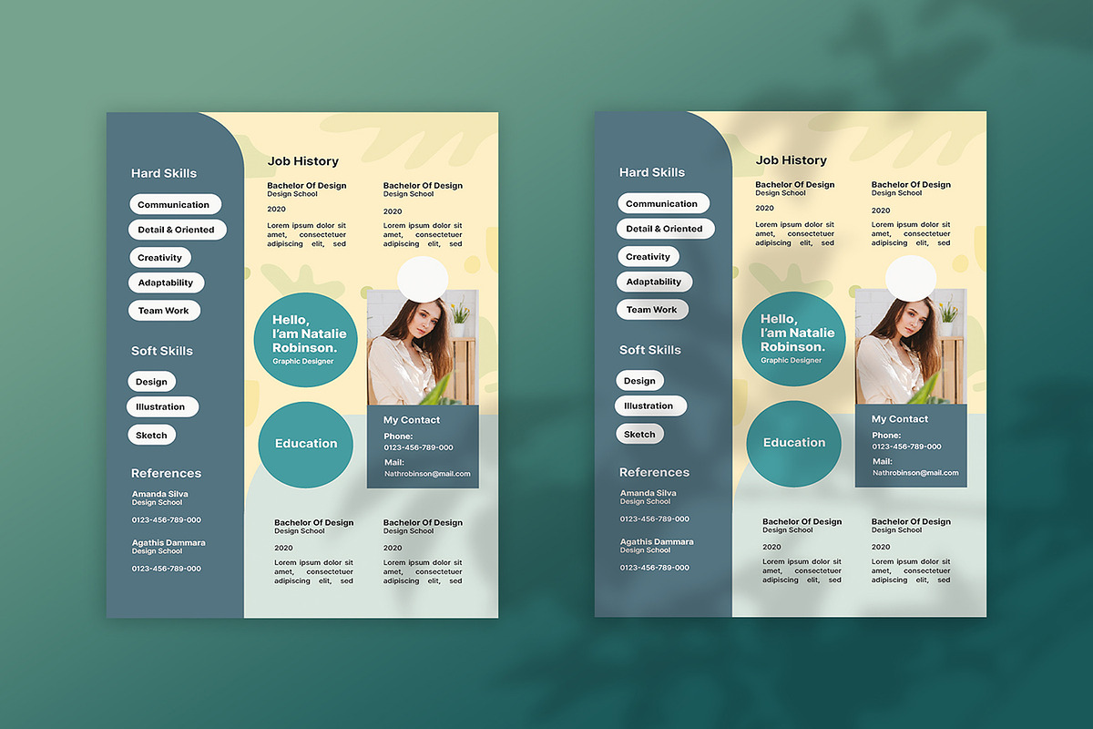 Abstract Shape - Resume Template, a Resume Template by StreaksideStd