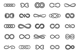 Infinity symbol set