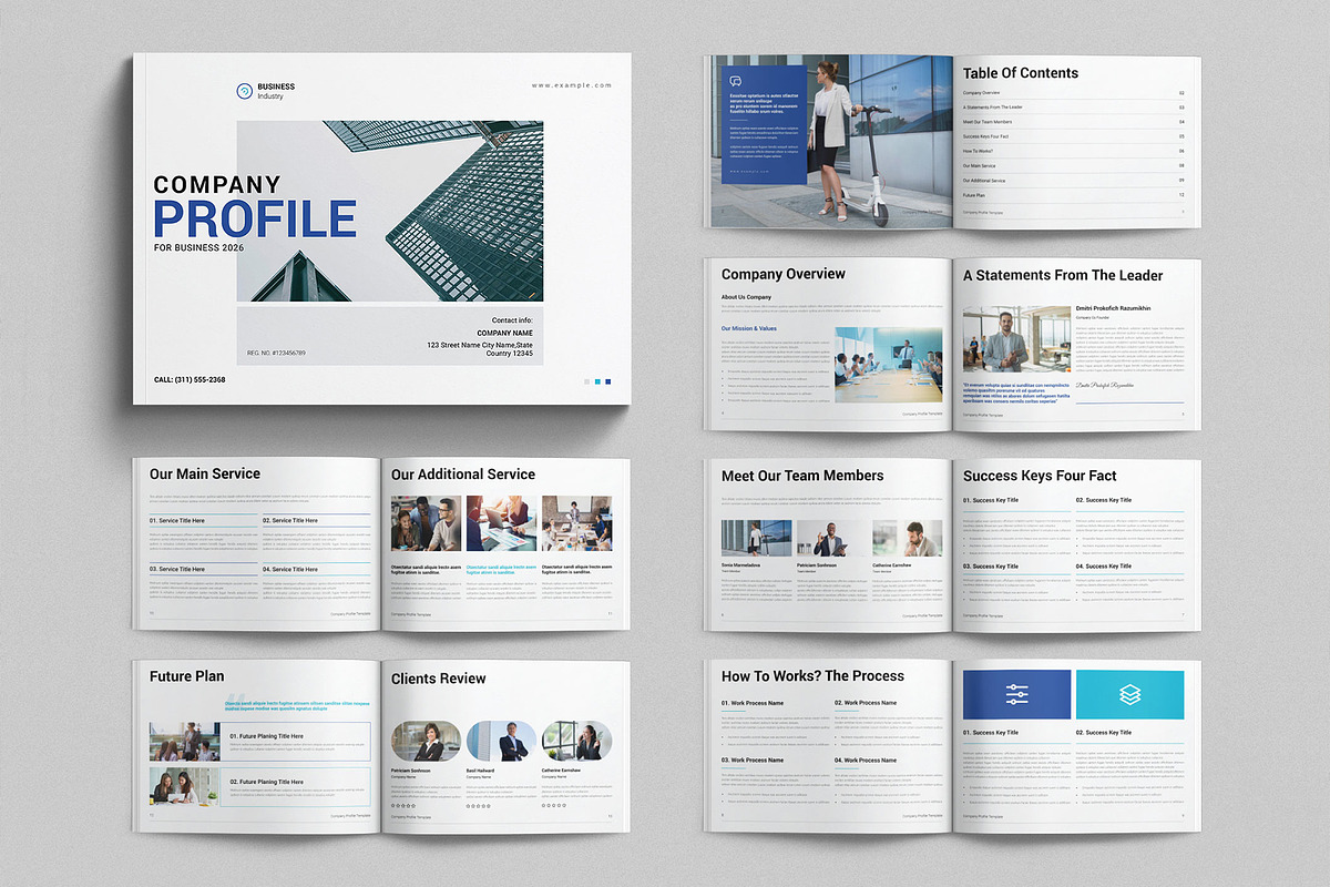Company Profile Template Landscape, a Brochure Template by E-Type (Photo 1 of 7)