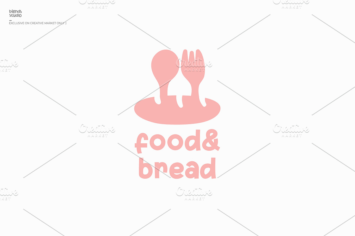 Food & Bread Logo, a Branding & Logo Template by blends.studio (Photo 1 of 4)