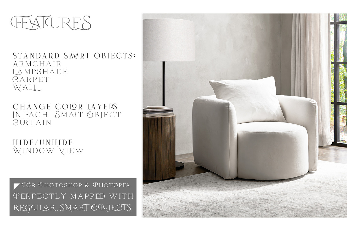 Armchair Upholstery Mockup, a Household Mockup by mock-ups (Photo 2 of 13)