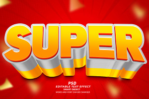 Super PSD Editable Text 3d Effect