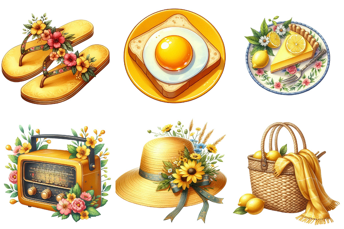 Cozy Yellow Summer Clipart, an Illustration by Pixels.Craft (Photo 8 of 10)