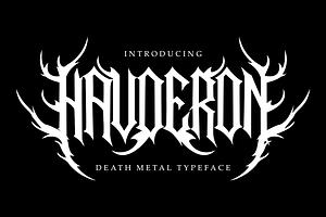 Haveron | Death Metal Typeface