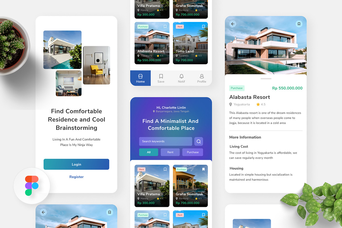 Depo - Property Design App, an UI Kit Template by Panen Creative (Photo 1 of 3)