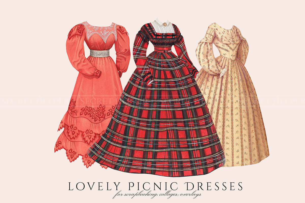 Picnic Dress Clipart Illustrations, an Illustration by Secret Helper (Photo 3 of 6)