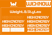 High Energy font, a Sans Serif Font by weknow (Thumbnail 7 of 8)