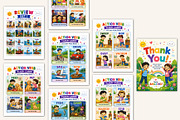 Action Verb Flash Cards, a Stationery Template by Designmela01 (Thumbnail 4 of 5)
