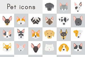 Cats and dogs icons, an Animal Illustration by rawpixel