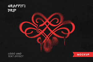 Graffiti Drip Logo Text Mockup, a Layer Style Add-On by studiogstock