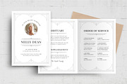 Contemporary Funeral Service Program, a Flyer Template by BrandPacks (Thumbnail 1 of 8)