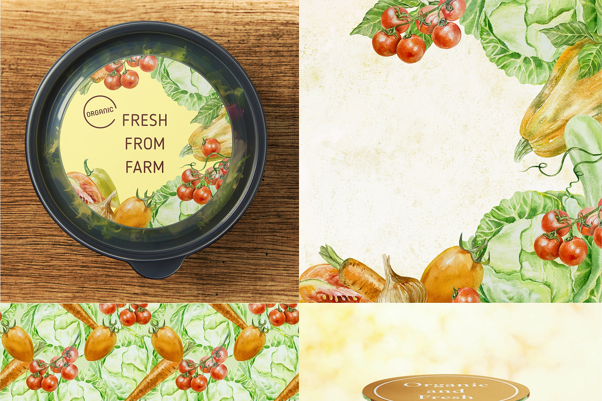 Vegetables Watercolor clip art, a Food Illustration by Farida Bik (Photo 9 of 12)