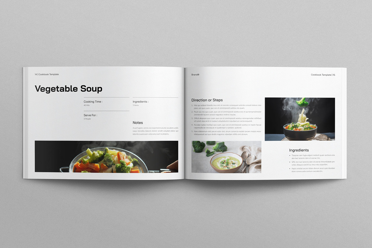 Cookbook Template Landscape, a Brochure Template by E-Type (Photo 6 of 7)