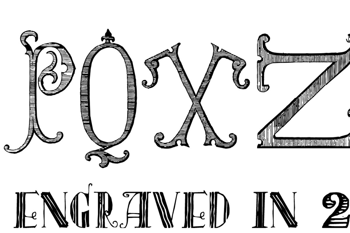 Victorian Alphabets PACK 19 FONTS !!, a Blackletter Font by Intellecta Design (Photo 5 of 48)