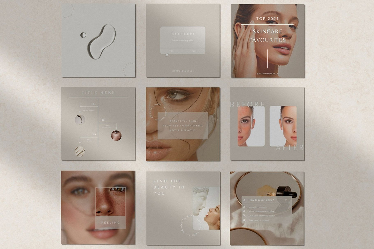 BELLE Instagram templates Canva, a Social Media Template by Studio Suvelle (Photo 3 of 7)