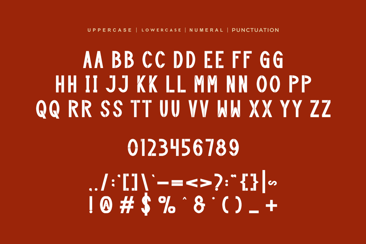 Stencil Bickors Font, a Sans Serif Font by QR Design Studio (Photo 6 of 7)