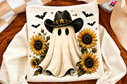 Cow Print Ghost Png,Halloween PNG, a Seasonal Illustration by Libby Wishes (Thumbnail 2 of 3)